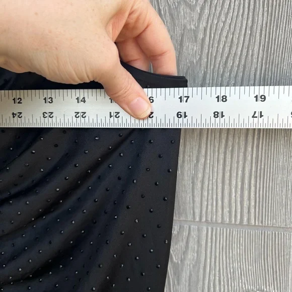 NWT Sofia Vergara Black Beaded Bodycon Midi Dress Size Medium 8/10 - Picture 10 of 12